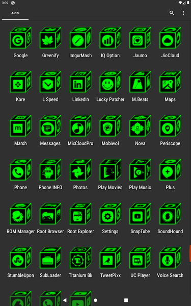 ۳D Flat Green Icon Pack - عکس برنامه موبایلی اندروید