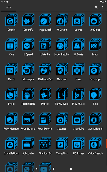 ۳D Flat Light Blue Icon Pack - عکس برنامه موبایلی اندروید