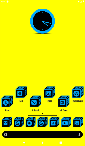 ۳D Flat Light Blue Icon Pack - عکس برنامه موبایلی اندروید