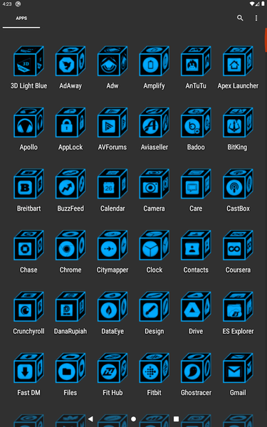 ۳D Flat Light Blue Icon Pack - عکس برنامه موبایلی اندروید