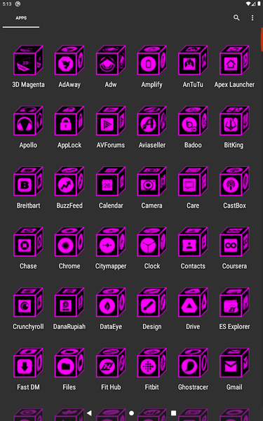 ۳D Flat Magenta Icon Pack - عکس برنامه موبایلی اندروید