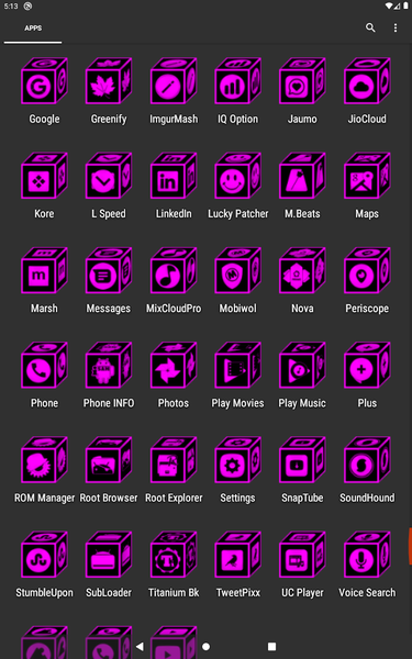 ۳D Flat Magenta Icon Pack - عکس برنامه موبایلی اندروید