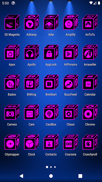 3D Flat Magenta Icon Pack - عکس برنامه موبایلی اندروید