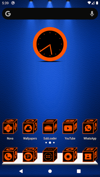 3D Flat Orange Icon Pack - Image screenshot of android app