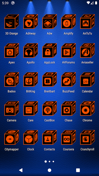 3D Flat Orange Icon Pack - Image screenshot of android app