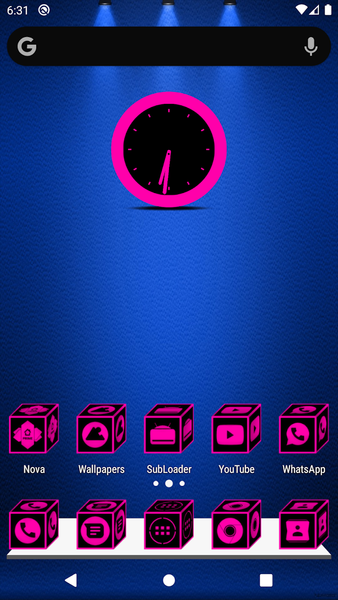 3D Flat Pink Icon Pack - Image screenshot of android app