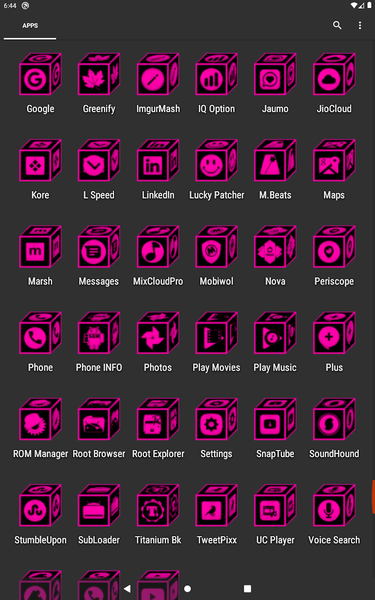 ۳D Flat Pink Icon Pack - عکس برنامه موبایلی اندروید
