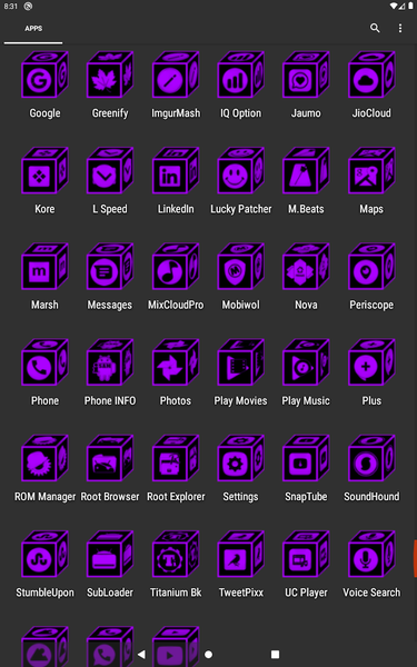 ۳D Flat Purple Icon Pack - عکس برنامه موبایلی اندروید