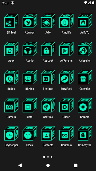 3D Flat Teal Icon Pack - عکس برنامه موبایلی اندروید