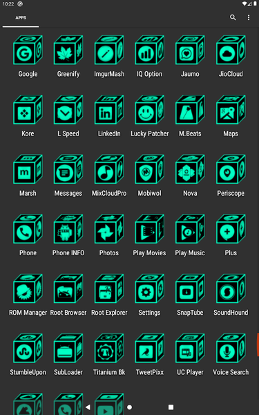 ۳D Flat Teal Icon Pack - عکس برنامه موبایلی اندروید