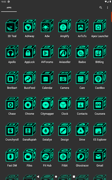 ۳D Flat Teal Icon Pack - عکس برنامه موبایلی اندروید