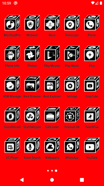 ۳D Flat White Icon Pack - عکس برنامه موبایلی اندروید