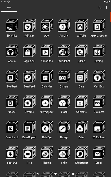 ۳D Flat White Icon Pack - عکس برنامه موبایلی اندروید