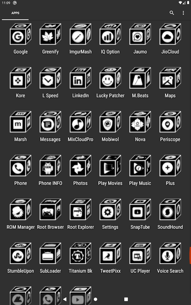 ۳D Flat White Icon Pack - عکس برنامه موبایلی اندروید