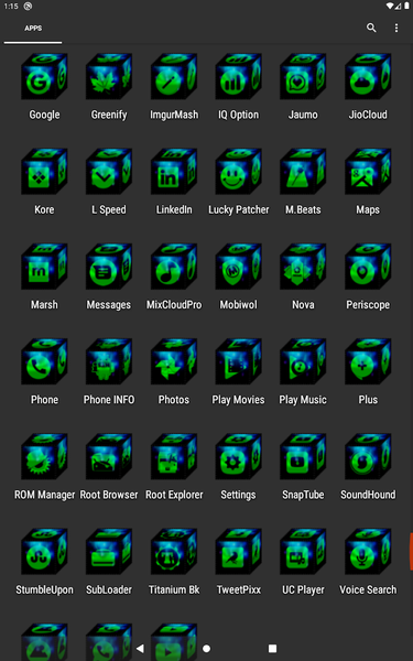 ۳D Green Icon Pack - عکس برنامه موبایلی اندروید