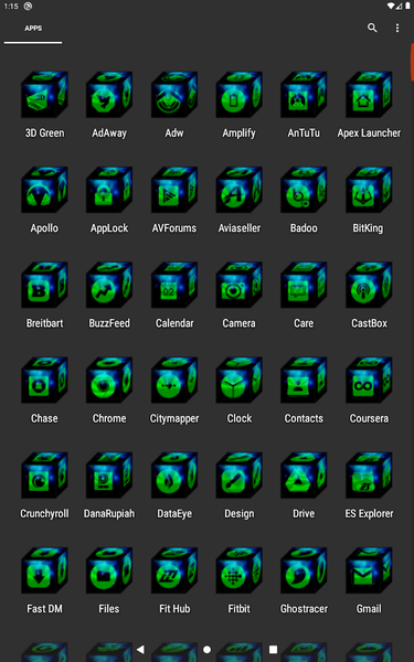 ۳D Green Icon Pack - عکس برنامه موبایلی اندروید