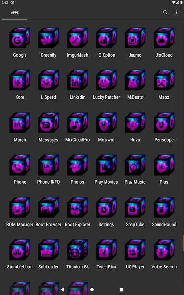 ۳D Magenta Icon Pack - عکس برنامه موبایلی اندروید