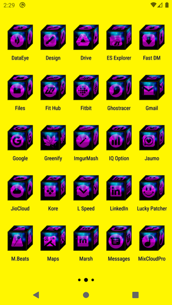 ۳D Magenta Icon Pack - عکس برنامه موبایلی اندروید