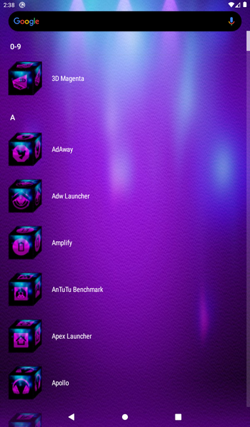۳D Magenta Icon Pack - عکس برنامه موبایلی اندروید