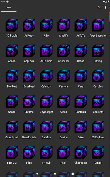 ۳D Purple Icon Pack - عکس برنامه موبایلی اندروید