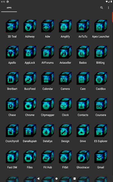 ۳D Teal Icon Pack - عکس برنامه موبایلی اندروید