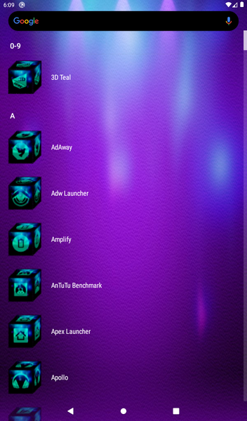 ۳D Teal Icon Pack - عکس برنامه موبایلی اندروید