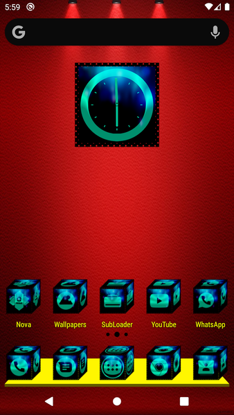 3D Teal Icon Pack - Image screenshot of android app