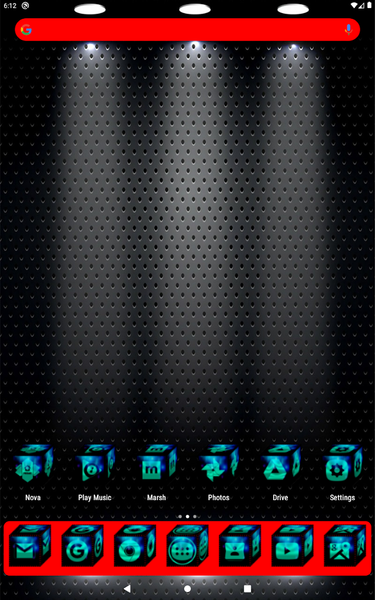 ۳D Teal Icon Pack - عکس برنامه موبایلی اندروید