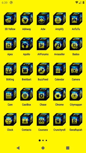 3D Yellow Icon Pack - Image screenshot of android app