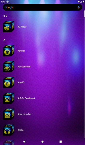 ۳D Yellow Icon Pack - عکس برنامه موبایلی اندروید