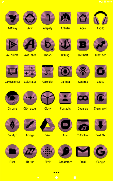 Lilac Purple & Black Icon Pack - عکس برنامه موبایلی اندروید