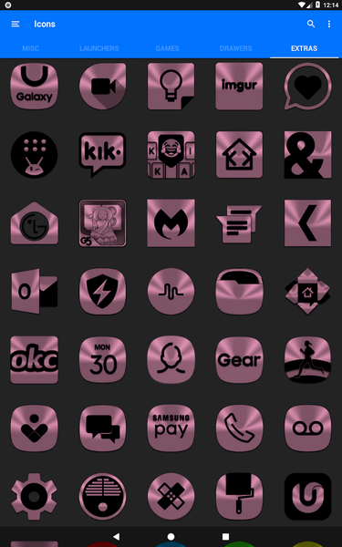 Lilac Purple & Black Icon Pack - عکس برنامه موبایلی اندروید