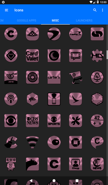 Lilac Purple & Black Icon Pack - عکس برنامه موبایلی اندروید