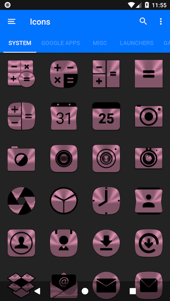 Lilac Purple & Black Icon Pack - عکس برنامه موبایلی اندروید
