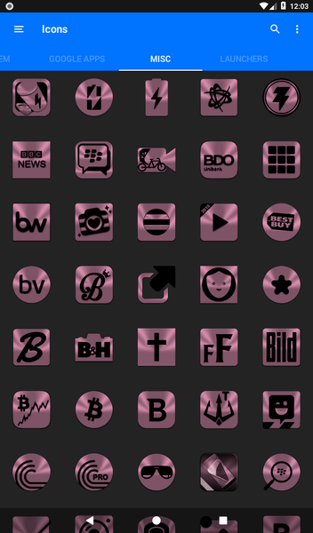 Lilac Purple & Black Icon Pack - عکس برنامه موبایلی اندروید