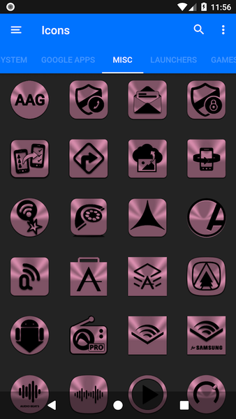 Lilac Purple & Black Icon Pack - عکس برنامه موبایلی اندروید