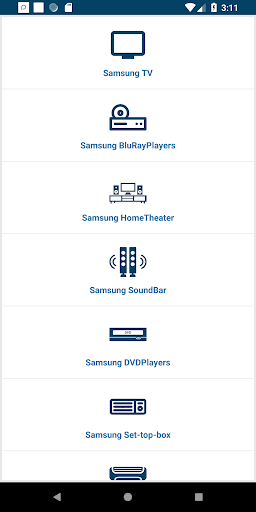 Samsung Universal Remote - Image screenshot of android app