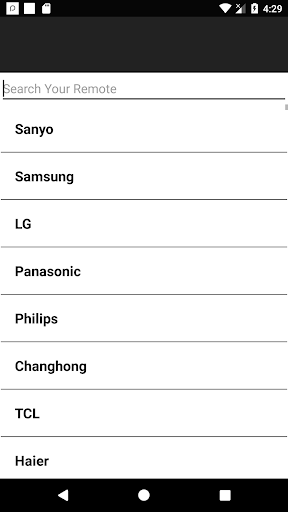 Sanyo Universal Remote - Image screenshot of android app