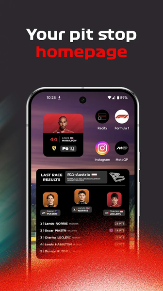Racify - Beautiful F۱ widgets - عکس برنامه موبایلی اندروید