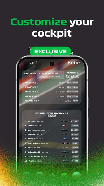 Racify - Beautiful F۱ widgets - عکس برنامه موبایلی اندروید