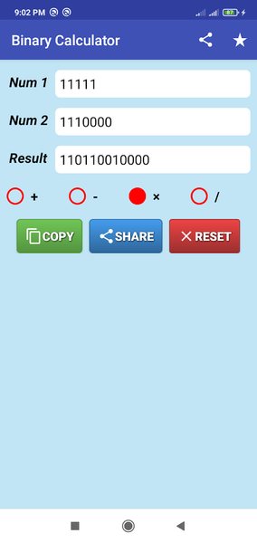 Binary Calculator - عکس برنامه موبایلی اندروید