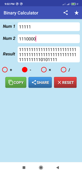 Binary Calculator - عکس برنامه موبایلی اندروید