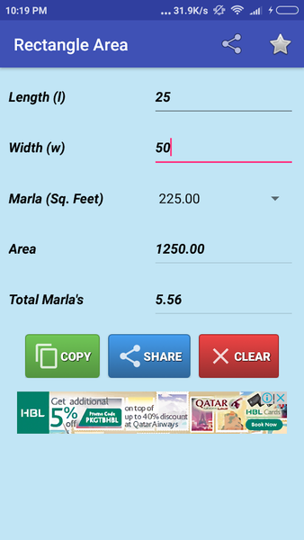 Marla Calculator - Land Area - عکس برنامه موبایلی اندروید