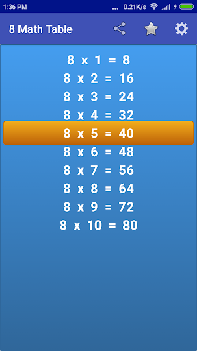 Maths Multiplication Tables - عکس برنامه موبایلی اندروید