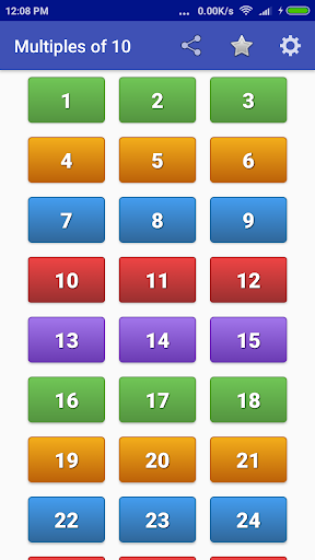 Maths Multiplication Tables - Image screenshot of android app