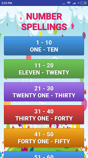 Numbers Spelling Learning - Image screenshot of android app