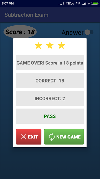 Subtraction Tables - عکس برنامه موبایلی اندروید