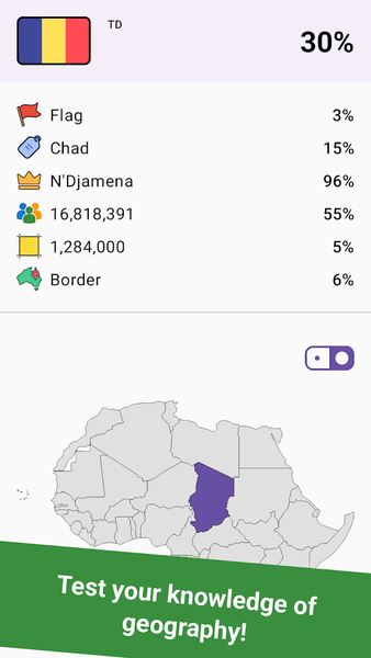 Geomi — Flags & Countries - Gameplay image of android game