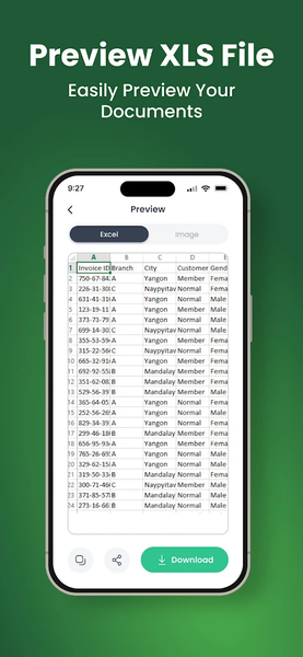 Image to Excel Converter-XLSX - Image screenshot of android app