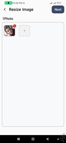 کاهش حجم عکس - Image screenshot of android app
